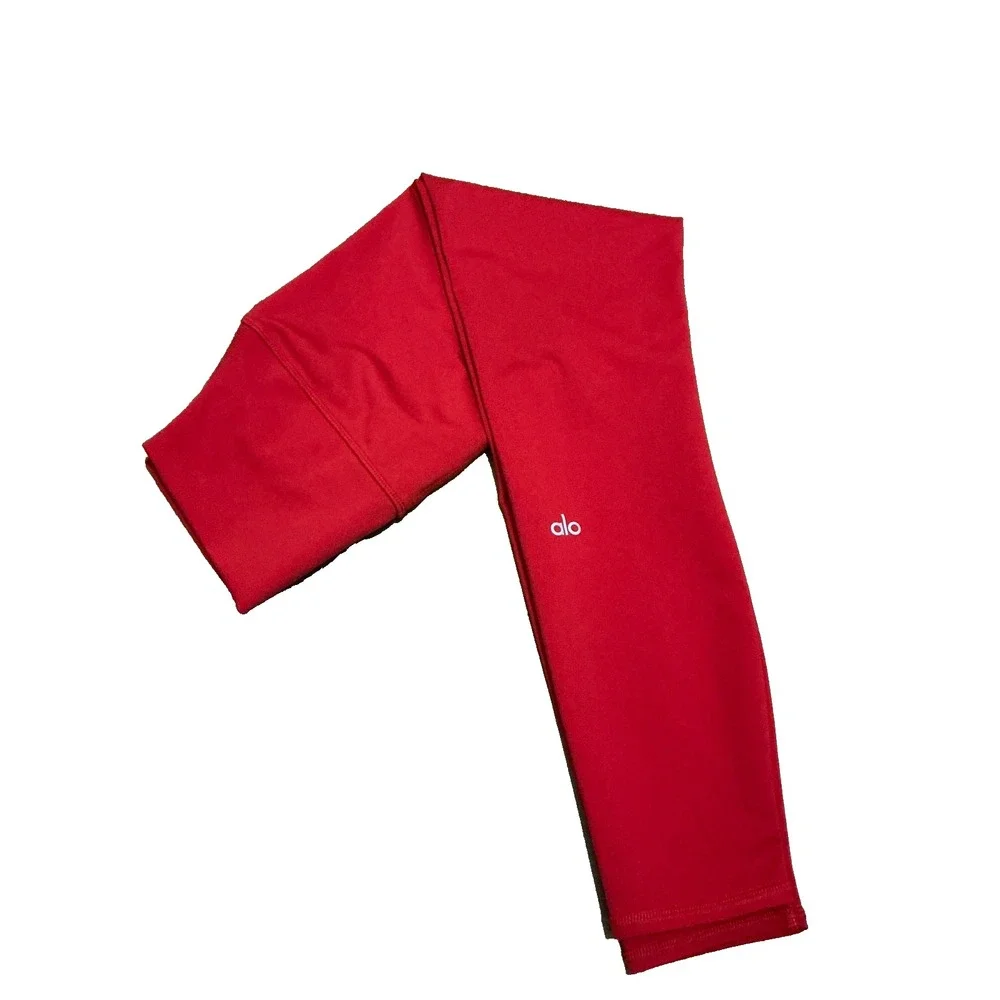 Alo Yoga Airlift 7/8 High Waisted Leggings Pants Bright Red Small